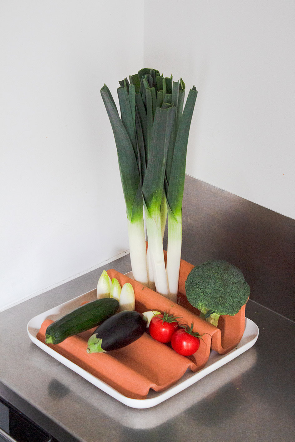 Frigo afin de conserver ses fruits et légumes en dehors du réfrigérateur - céramique - moulage de plaques - 35 x 35 cm - 2019