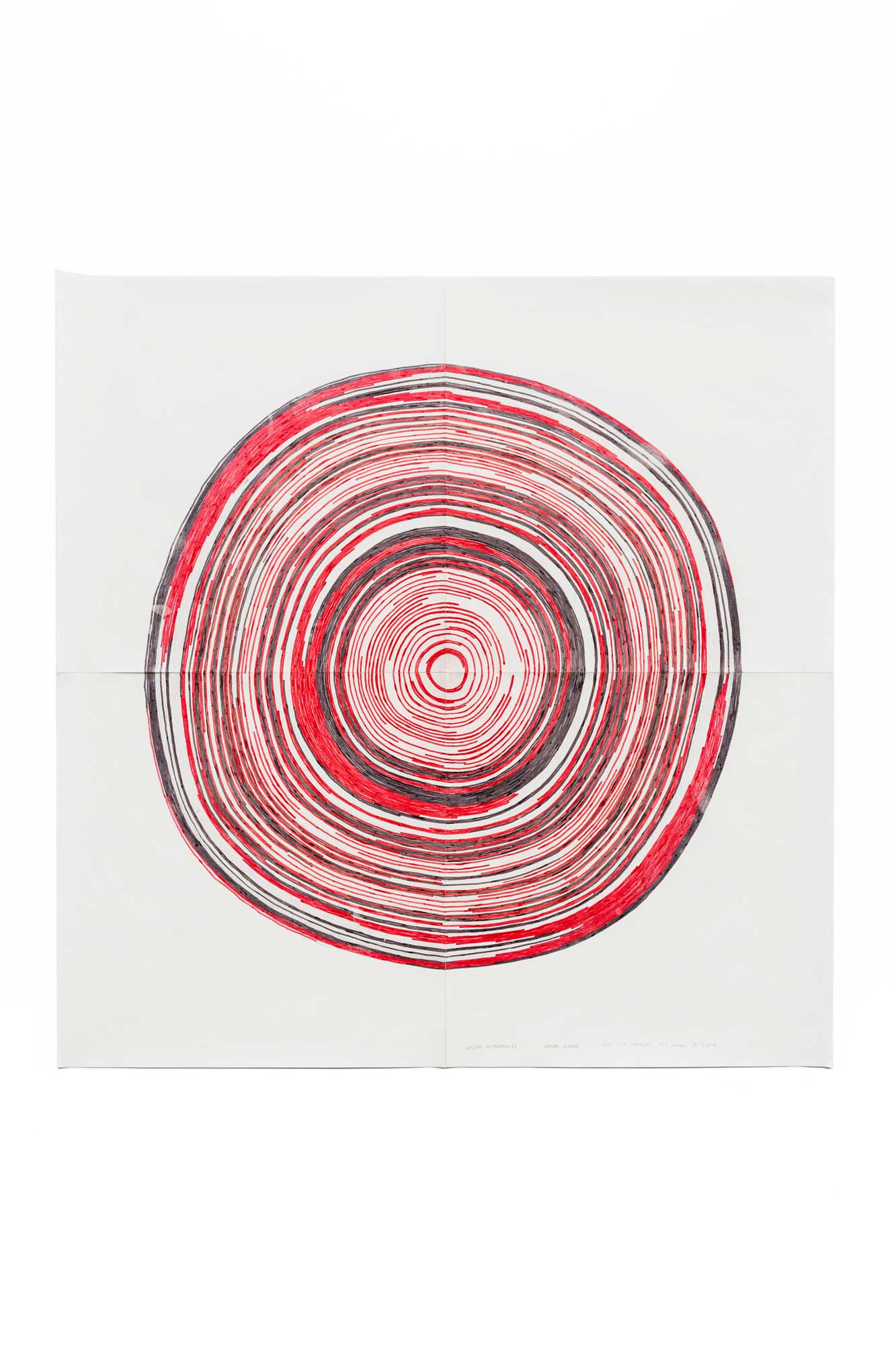 Grand ruban, 2021 - Crayon et feutre sur papier - 58,5 x 59,4 cm - Photo : Johan Poezevara