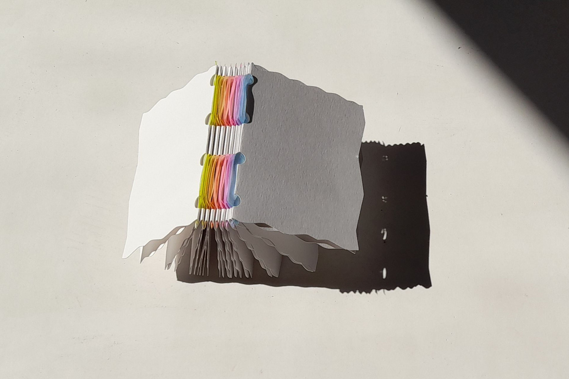Printemps - Papier - Découpe au cutter numérique, assemblage par crochets et reliure "Paperoko" - Env. H.12,2 x L.9,3 x P.1,8 cm - 2023